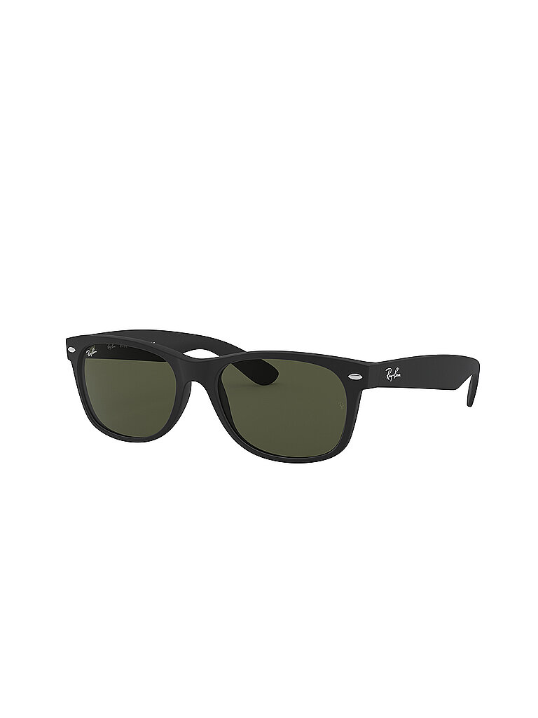 Ray - Ban Unisex Ray - Ban RB2132 NEW WAYFARER 622 Sonnenbrillen Injiziert Schwarz Grün G15 Quadratisch Normal