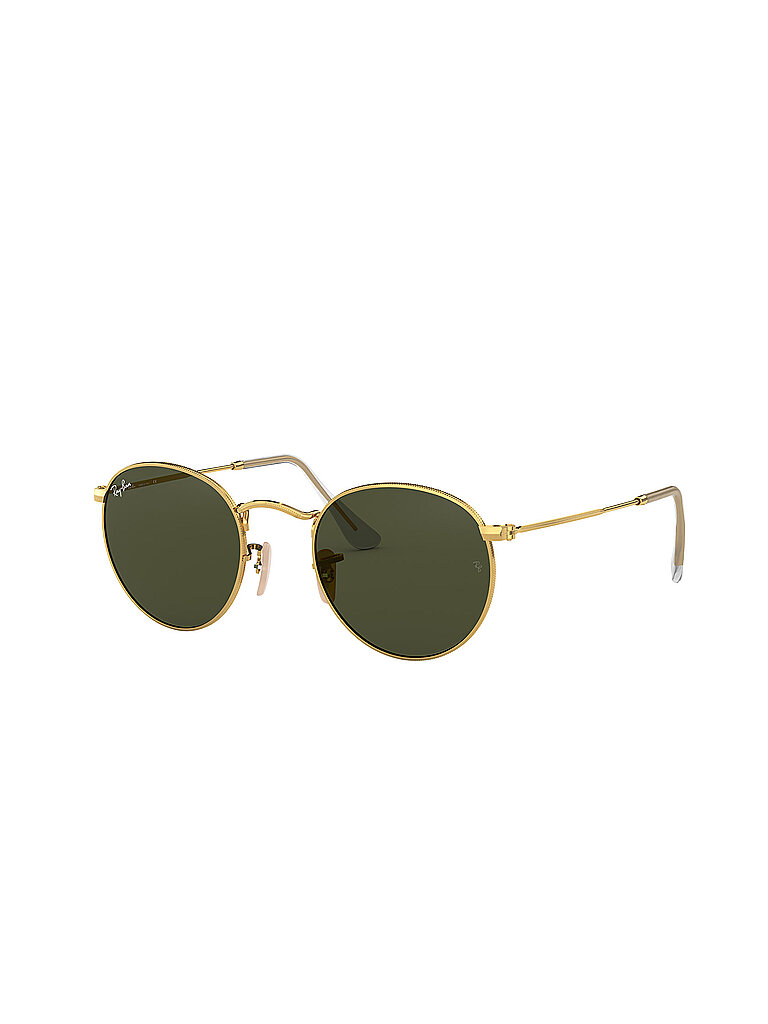 Ray - Ban Herren Ray - Ban RB3447 ROUND METAL 001 Sonnenbrillen Metall Gold G15 Rund Normal