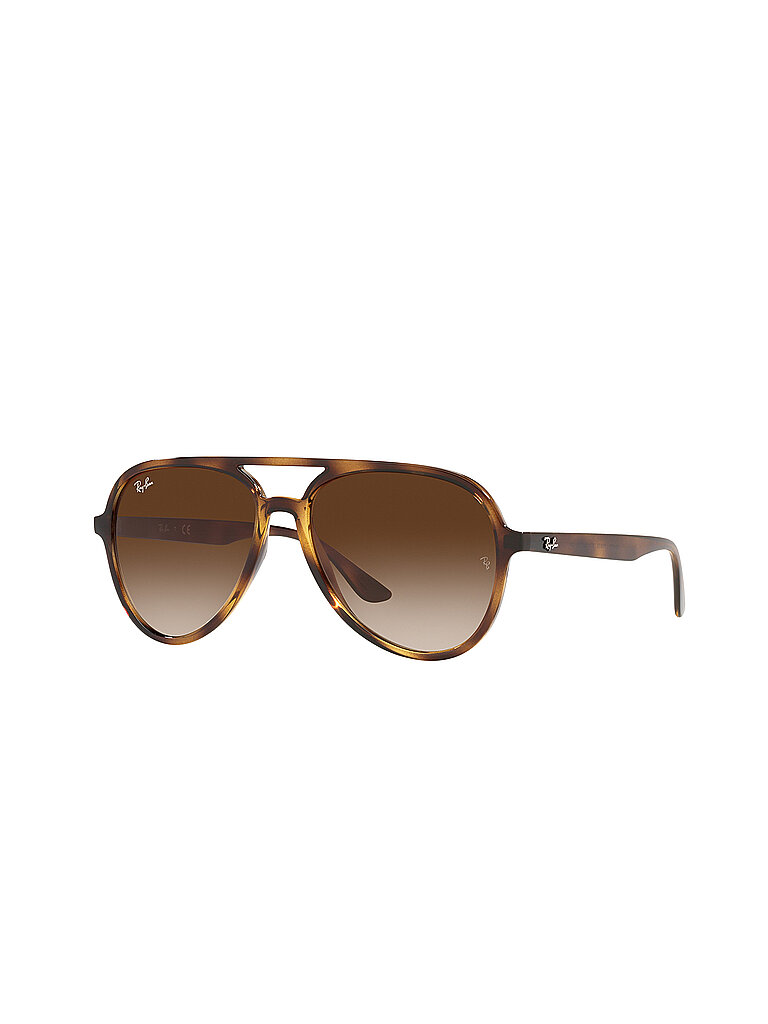 Ray - Ban Unisex Ray - Ban RB4376 710/13 Sonnenbrillen Injiziert Schildkröte Braun Pilot Normal Schattiert