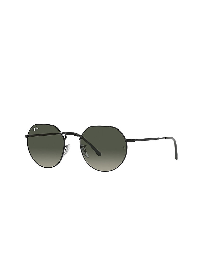Ray - Ban Unisex Ray - Ban RB3565 JACK 002/71 Sonnenbrillen Metall Schwarz Grau Geometrisch Normal Schattiert