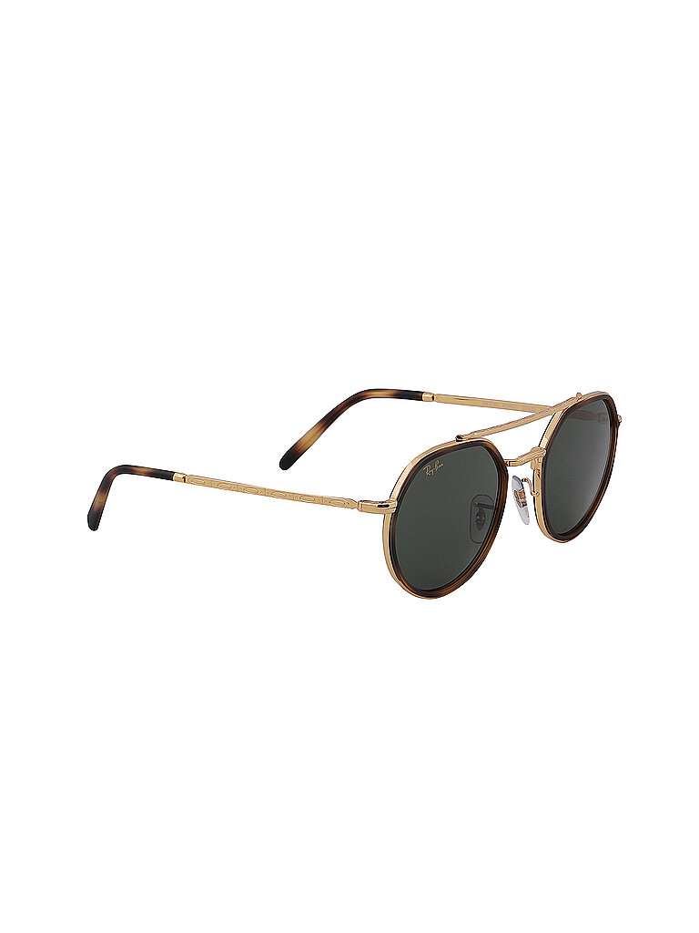 Ray - Ban Unisex Ray - Ban RB3765 919631 Sonnenbrillen Metall Gold Grün Geometrisch Normal