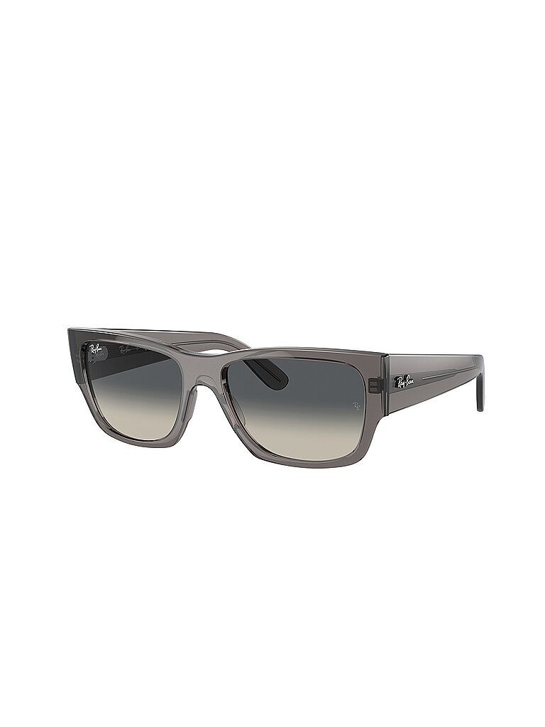 Ray - Ban Unisex Ray - Ban RB0947S CARLOS 667571 Sonnenbrillen Acetat Grau Grau Quadratisch Normal Schattiert