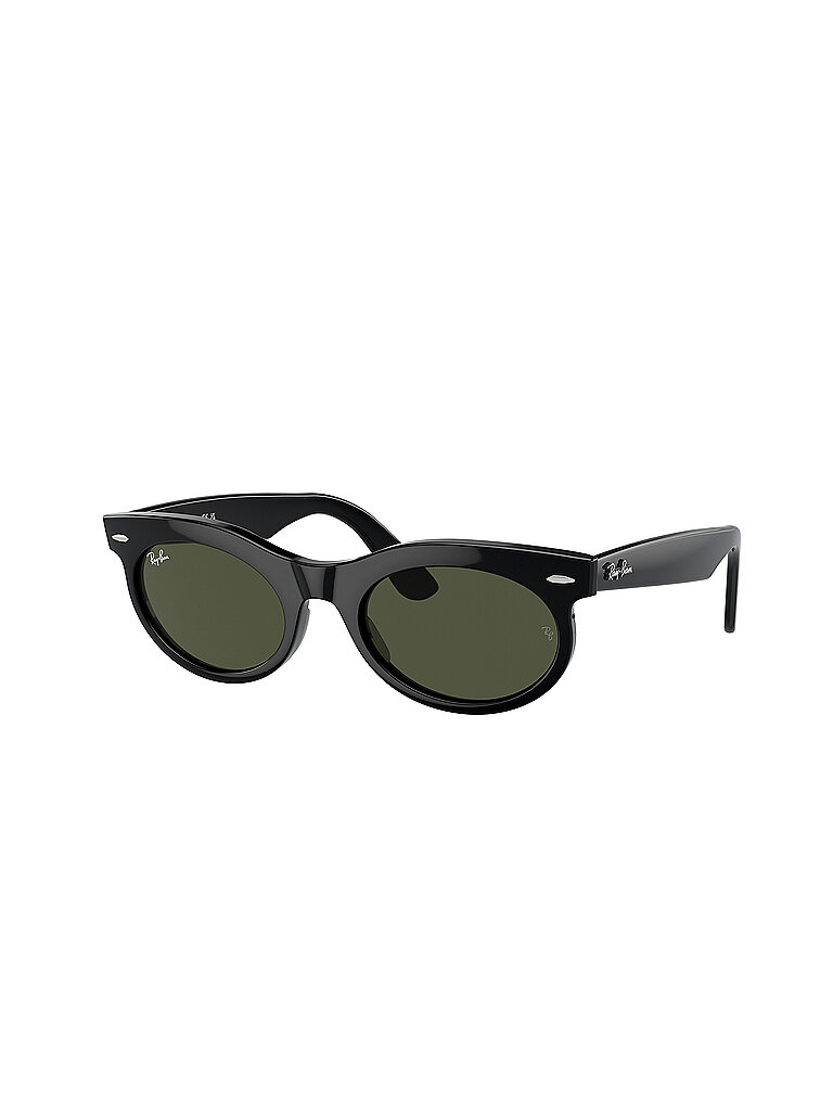 Ray - Ban Unisex Ray - Ban RB2242 WAYFARER OVAL 901/31 Sonnenbrillen Acetat Schwarz Grün Rund Normal
