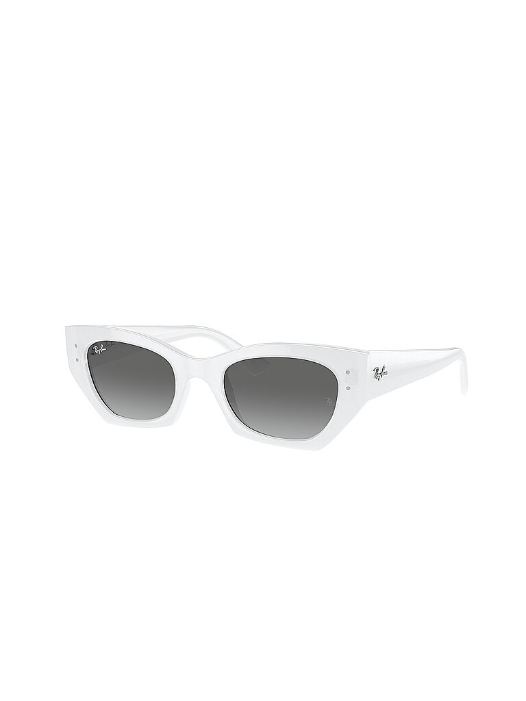 Unisex RB4430 ZENA 675911 Gläser SONNENBRILLEN Injiziert Weiß Grau Geometrisch Normal Schattiert
