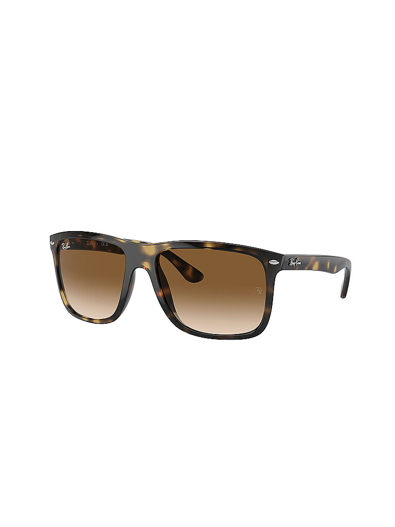 Ray - Ban Unisex Ray - Ban RB4547 BOYFRIEND TWO 710/51 Sonnenbrillen Injiziert Schildkröte Braun Quadratisch Normal Schattiert