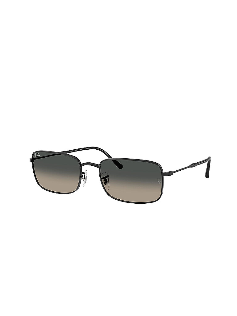Ray - Ban Unisex Ray - Ban RB3746 002/71 Sonnenbrillen Metall Schwarz Grau Quadratisch Normal Schattiert