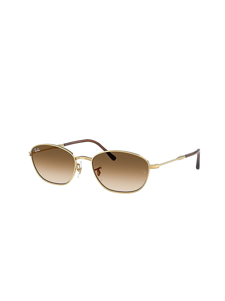Ray - Ban Damen Ray - Ban RB3749 001/51 Sonnenbrillen Metall Gold Braun Geometrisch Normal Schattiert