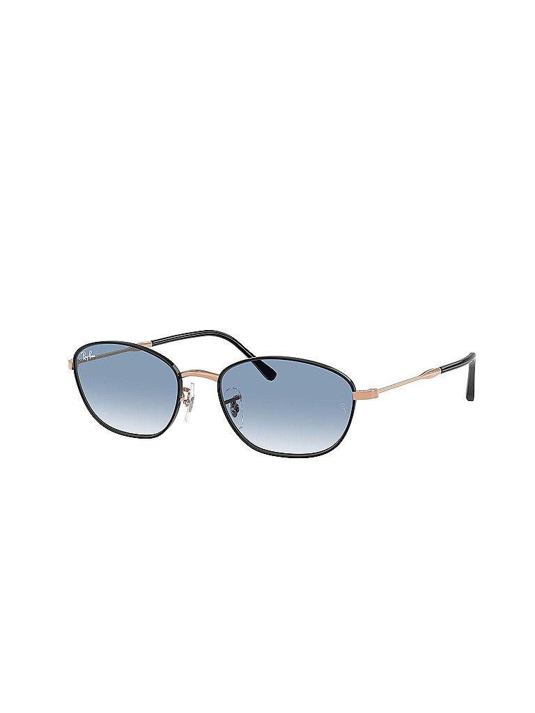 Ray - Ban Damen Ray - Ban RB3749 92723F Sonnenbrillen Metall Schwarz Blau Geometrisch Normal Schattiert
