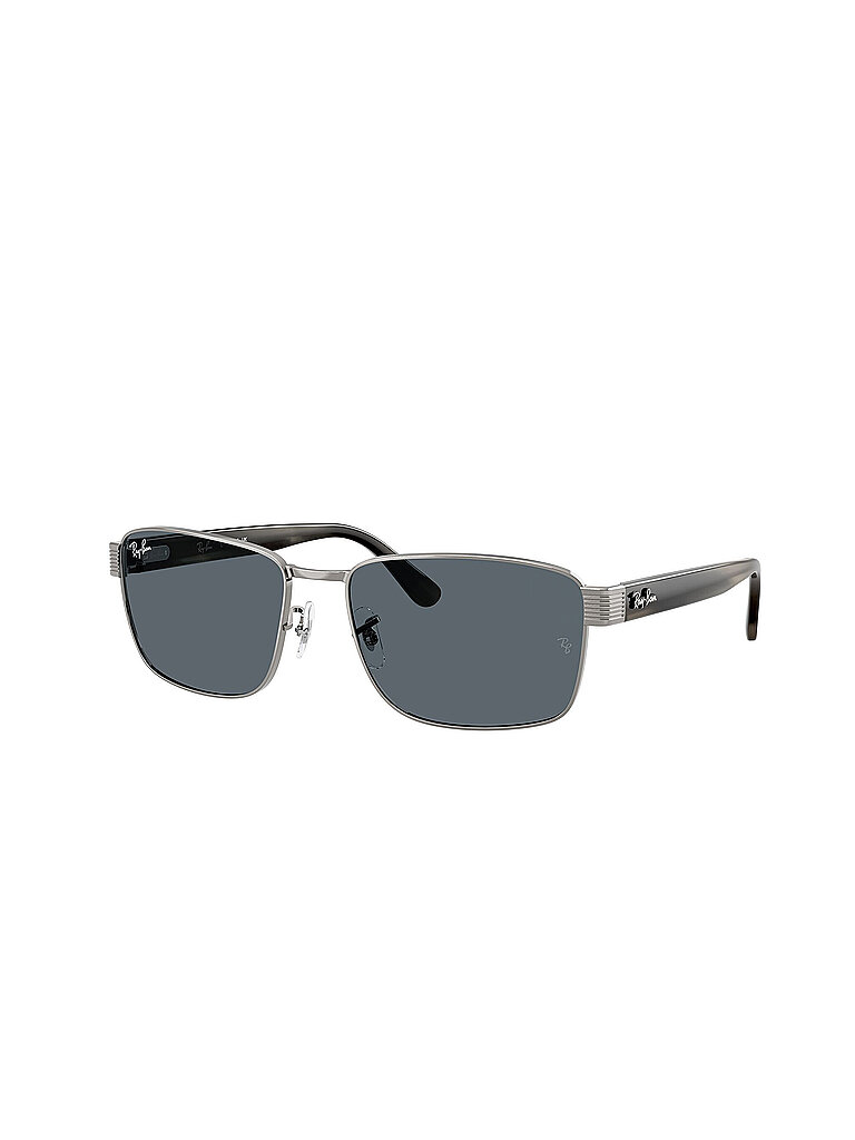 Ray - Ban Unisex Ray - Ban RB3750 004/R5 Sonnenbrillen Metall Grau Blau Quadratisch Normal