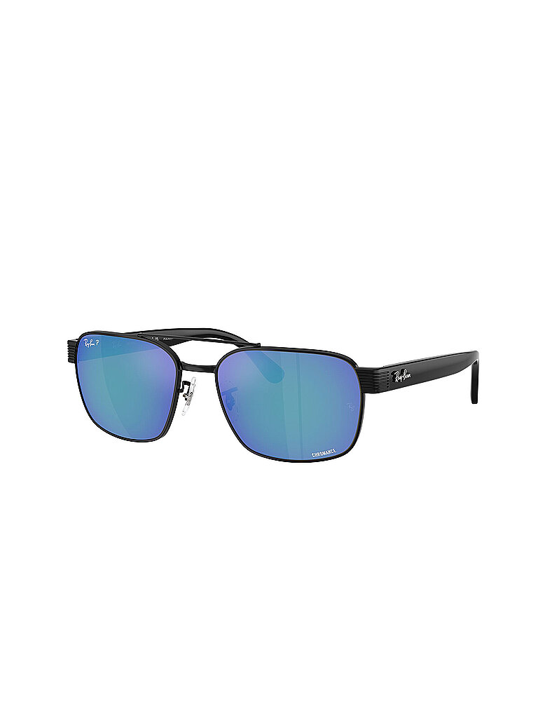 Ray - Ban Unisex Ray - Ban RB3751CH 002/4L Sonnenbrillen Metall Schwarz  Quadratisch Polarisiert