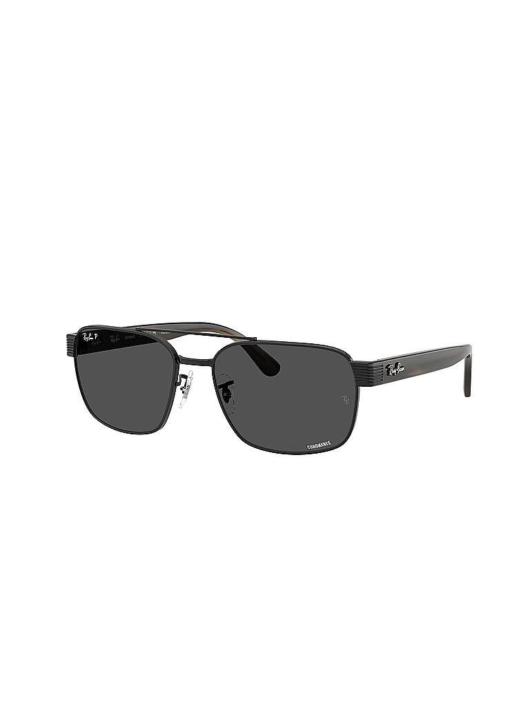 Ray - Ban Unisex Ray - Ban RB3751CH 002/K8 Sonnenbrillen Metall Schwarz Grau Quadratisch Polarisiert