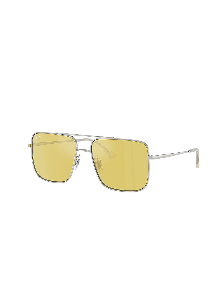 Ray - Ban Unisex Ray - Ban RB3758 ARI 003/6D Sonnenbrillen Metall Silber Gelb Quadratisch Normal