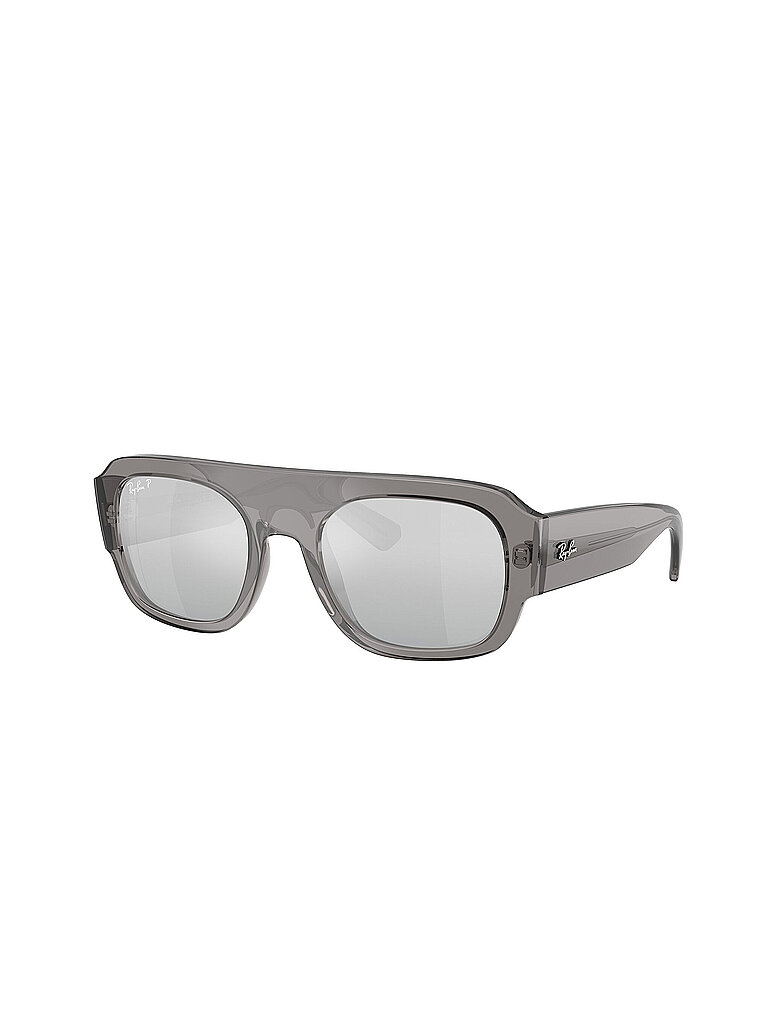 Ray - Ban Unisex Ray - Ban RB2218 668482 Sonnenbrillen Acetat Grau  Geometrisch Polarisiert Spiegel