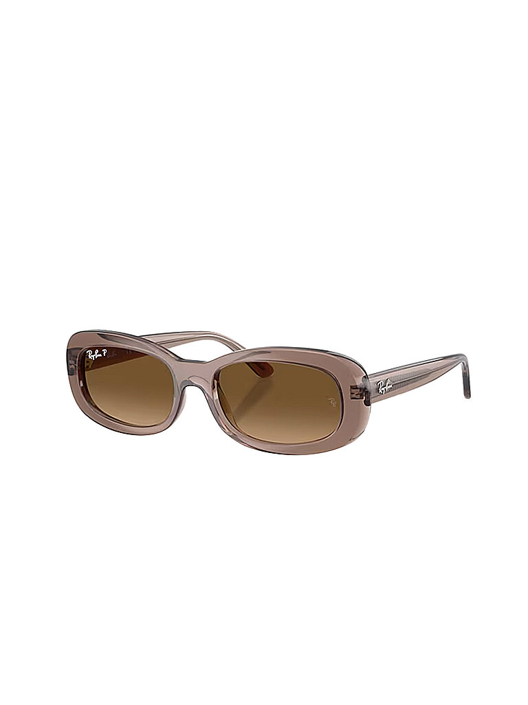 Ray - Ban Damen Ray - Ban RB2221 6827M2 Sonnenbrillen Acetat Braun Braun Rund Polarisiert