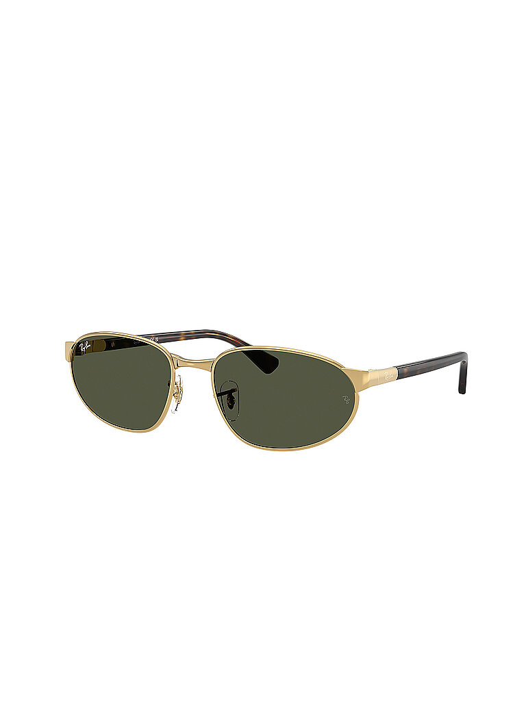 Ray - Ban Unisex Ray - Ban RB3777 001/31 Sonnenbrillen Metall Gold Grün Geometrisch Normal