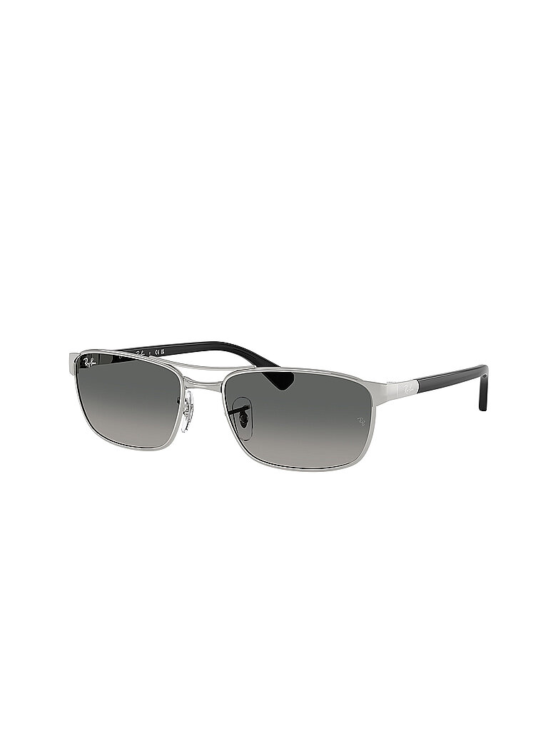 Ray - Ban Unisex Ray - Ban RB3778 003/71 Sonnenbrillen Metall Silber Grau Geometrisch Normal Nuanciert