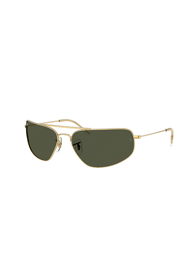 Ray - Ban Unisex Ray - Ban RB3780 001/31 Sonnenbrillen Metall Gold Grün Quadratisch Normal