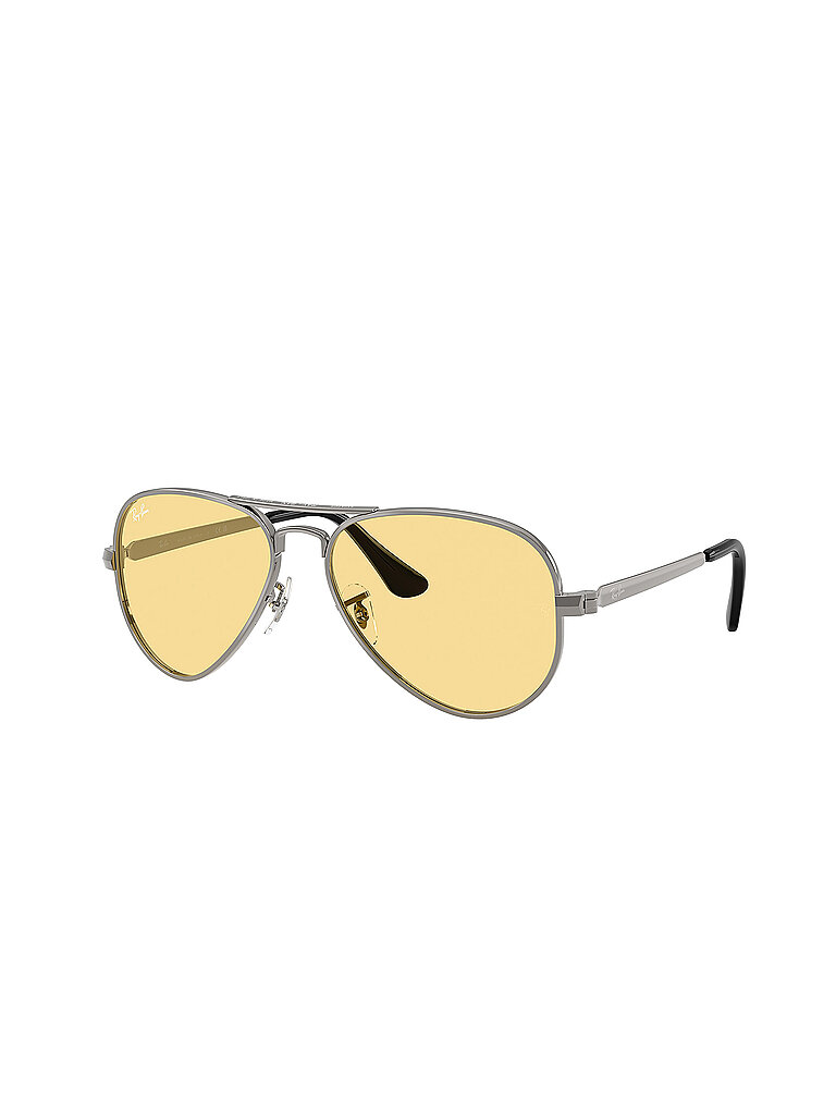 Ray - Ban Unisex Ray - Ban RB3925 AVIATOR MAX 004/R6 Sonnenbrillen Metall Grau Gelb Pilot Normal