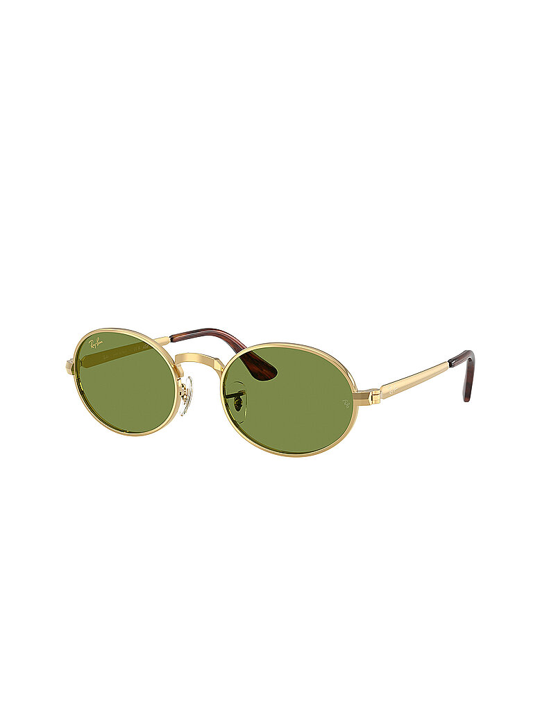 Ray - Ban Unisex Ray - Ban A$AP Rocky RB3931 001/4E Sonnenbrillen Metall Gold Grün Pillow Normal