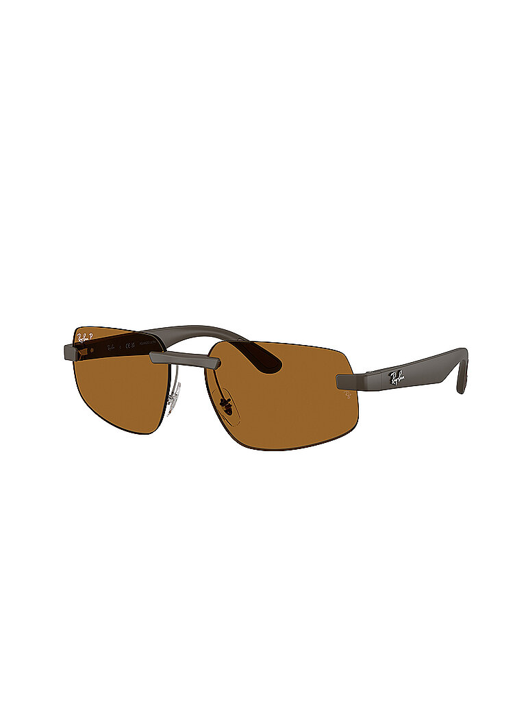 Ray - Ban Unisex Ray - Ban RB4475CH 6124BB Sonnenbrillen Spähen Braun Bronze Geometrisch Polarisiert