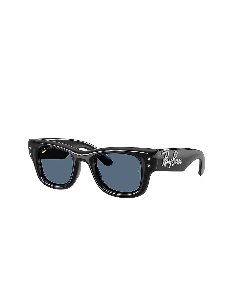 Ray - Ban Unisex Ray - Ban A$AP Rocky RB4940B WAYFARER PUFFER 686480 Sonnenbrillen Nylon Schwarz Blau Quadratisch Normal
