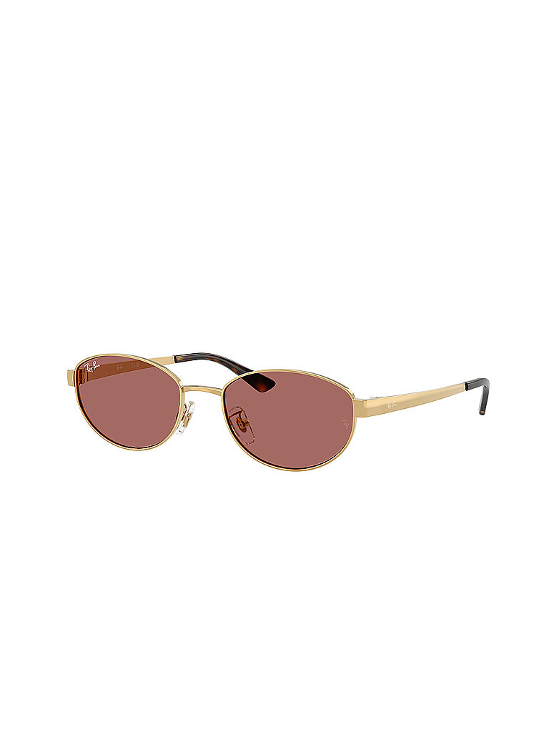 Ray - Ban Unisex Ray - Ban RB3774D 001/69 Sonnenbrillen Metall Gold Violett Rund Normal
