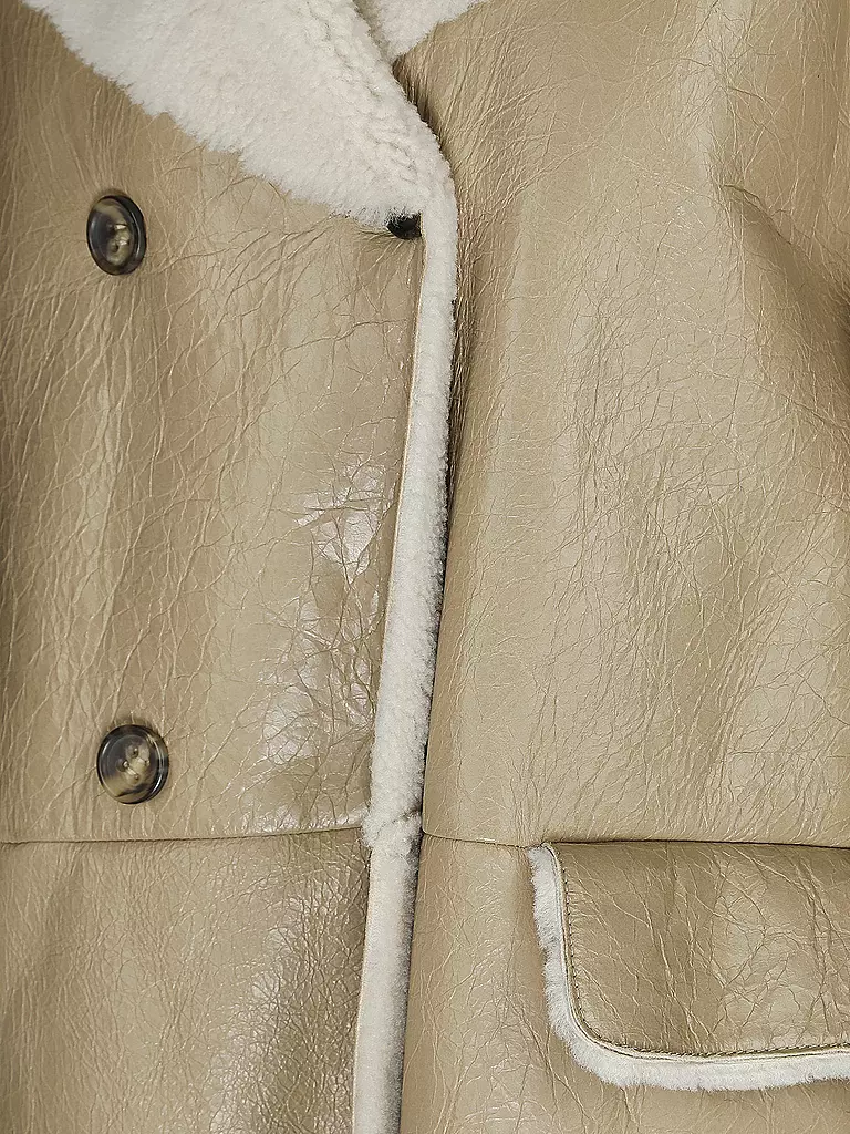 RED Valentino | Shearling Jacke | beige