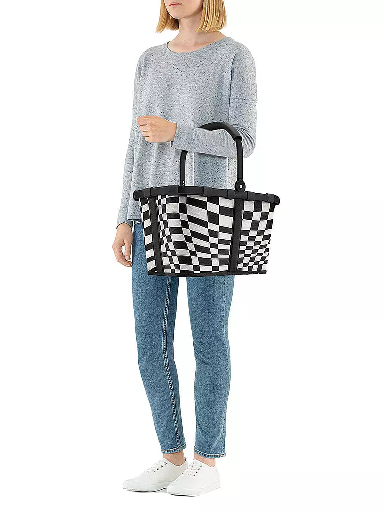 REISENTHEL | Carrybag OP-ART Weiss / Schwarz | weiss
