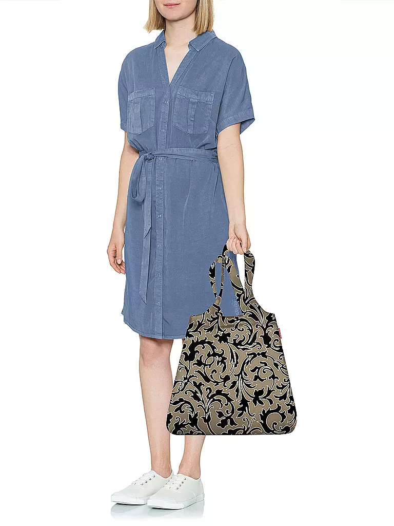REISENTHEL | Mini Maxi Shopper Baroque Marble  Braun / Schwarz | braun