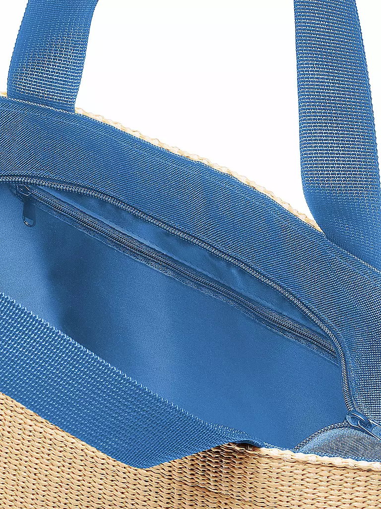 REISENTHEL | Tasche - Shopper Medium Raffia Blue | schwarz