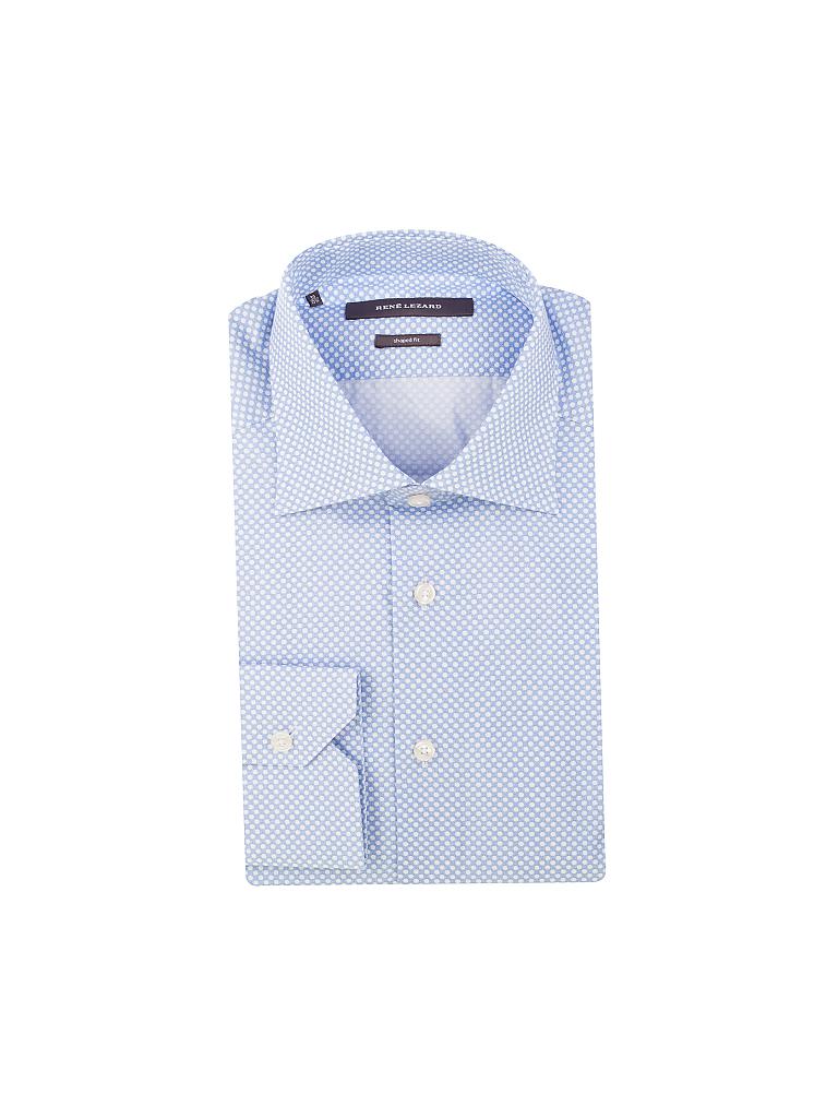 Rene Lezard Hemd Shaped Fit Blau 39