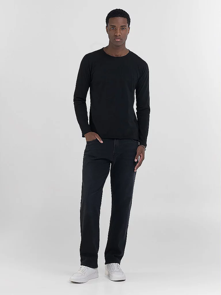 Replay Langarmshirt Schwarz | Xl