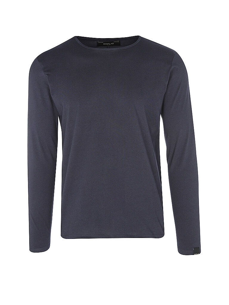 REPLAY Langarmshirt  blau | S