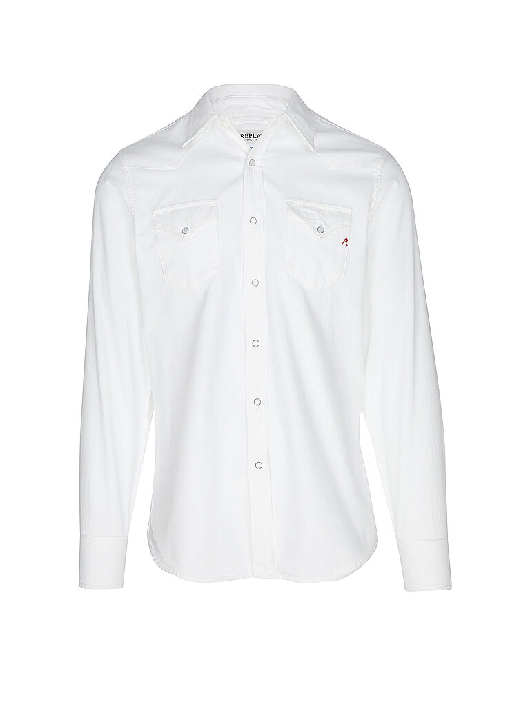 REPLAY Jeanshemd  weiss | L