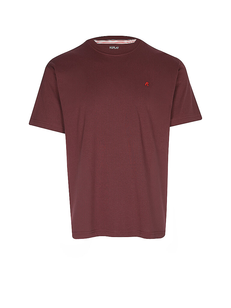 REPLAY T-Shirt CHEST R dunkelrot | L