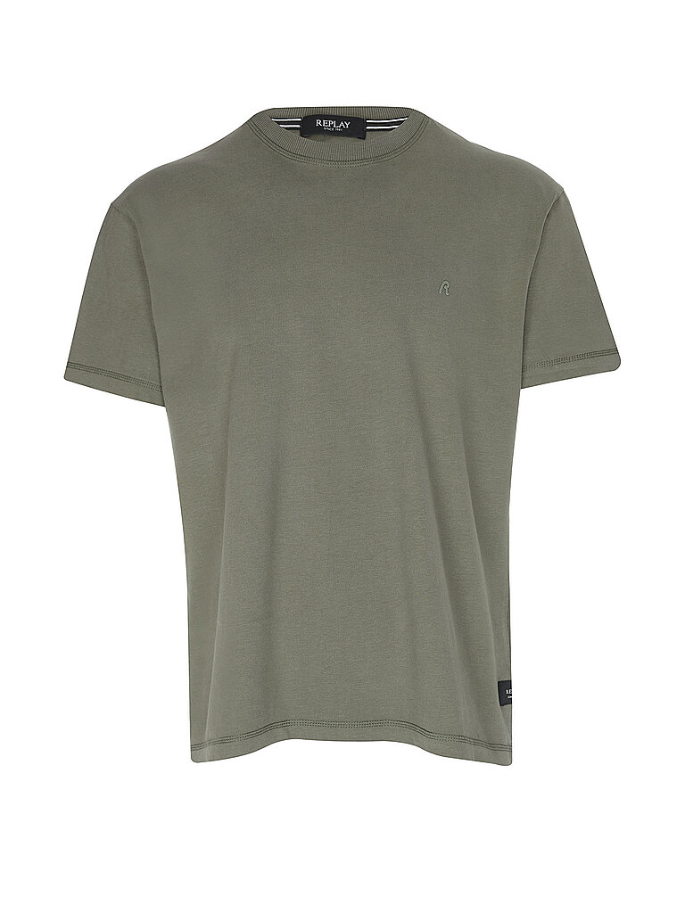 REPLAY T-Shirt  olive | L