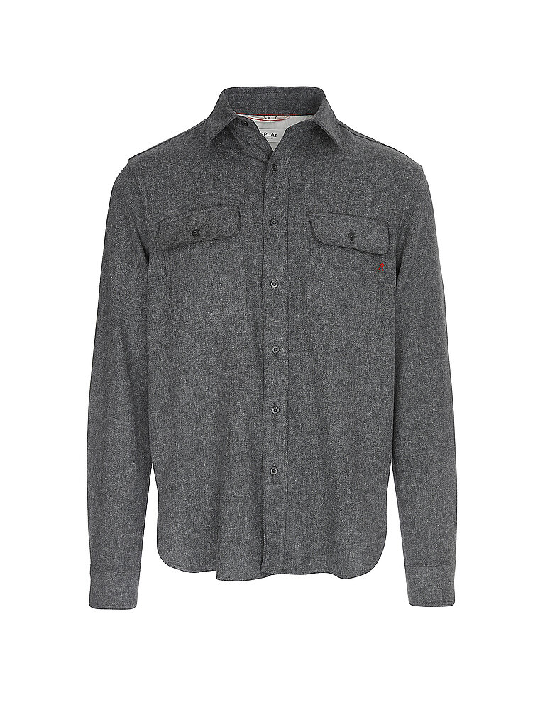 REPLAY Overshirt  grau | L