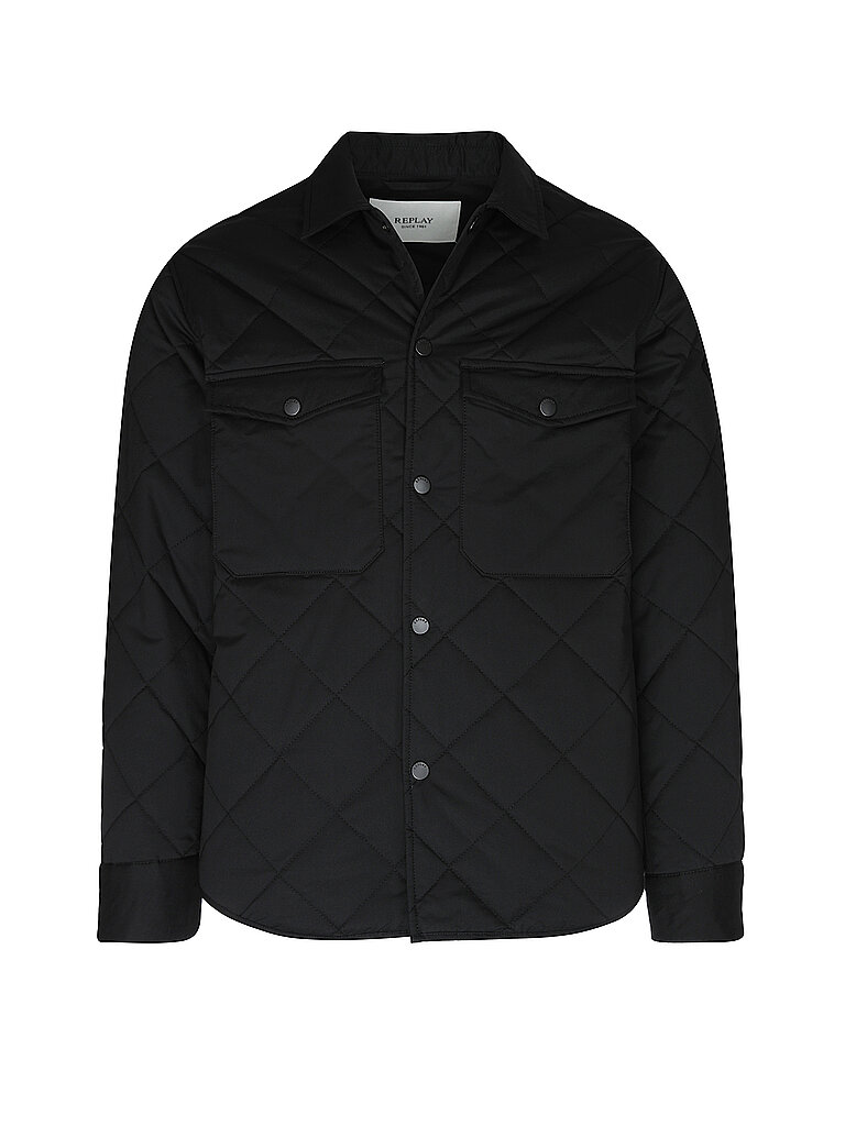 REPLAY Overshirt  schwarz | L