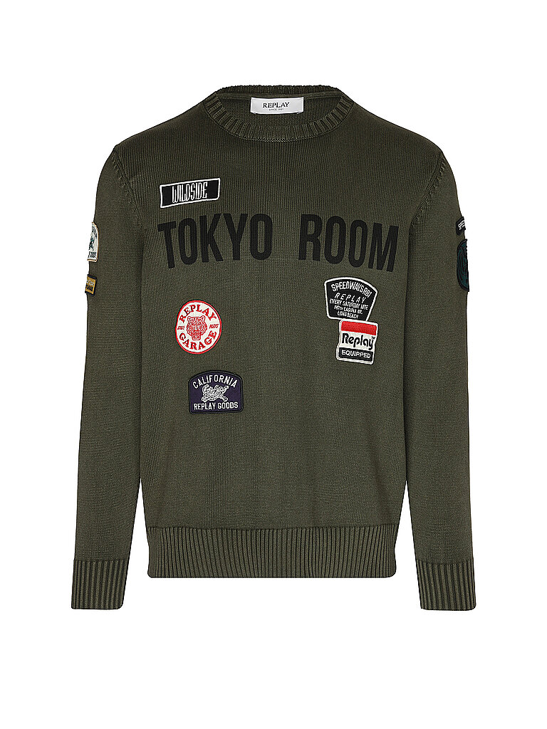 REPLAY Pullover  olive | M