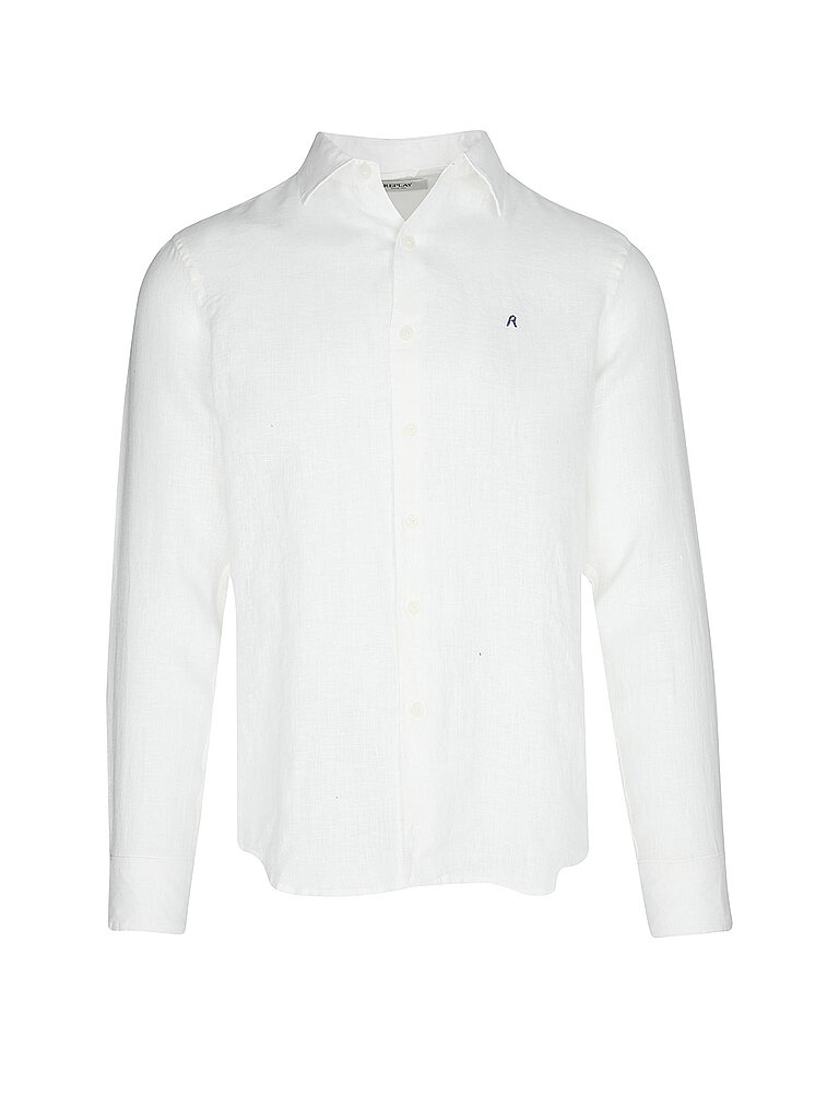REPLAY Leinenhemd weiss | S
