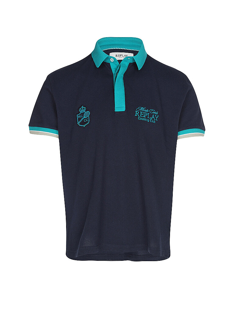 REPLAY Poloshirt  dunkelblau | L