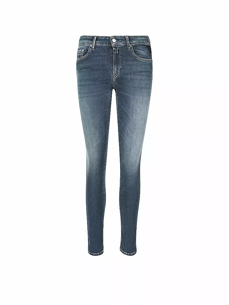 Replay Jeans Donna New Luz Skinny Fit Hyperflex - Blu Medium Blue 009 - Taglia 29W / 30L - Denim Elasticizzato Super Comfort Per Look Casual E Cool