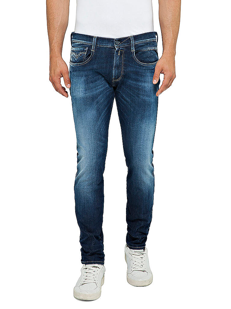 Replay Herren Jeans Anbass Slim Fit | Mit Stretch & Aus Recyceltem Material | Bequeme Five-Pocket-Jeans