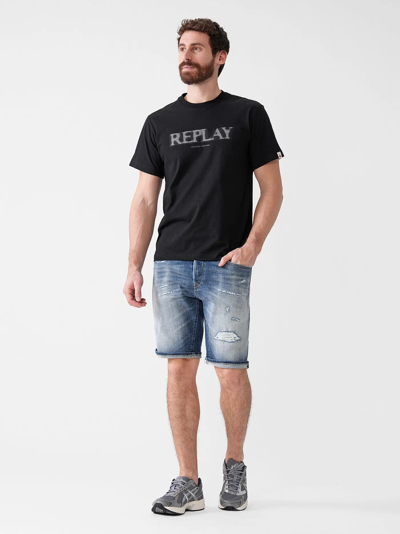 REPLAY | Jeansshorts  | blau
