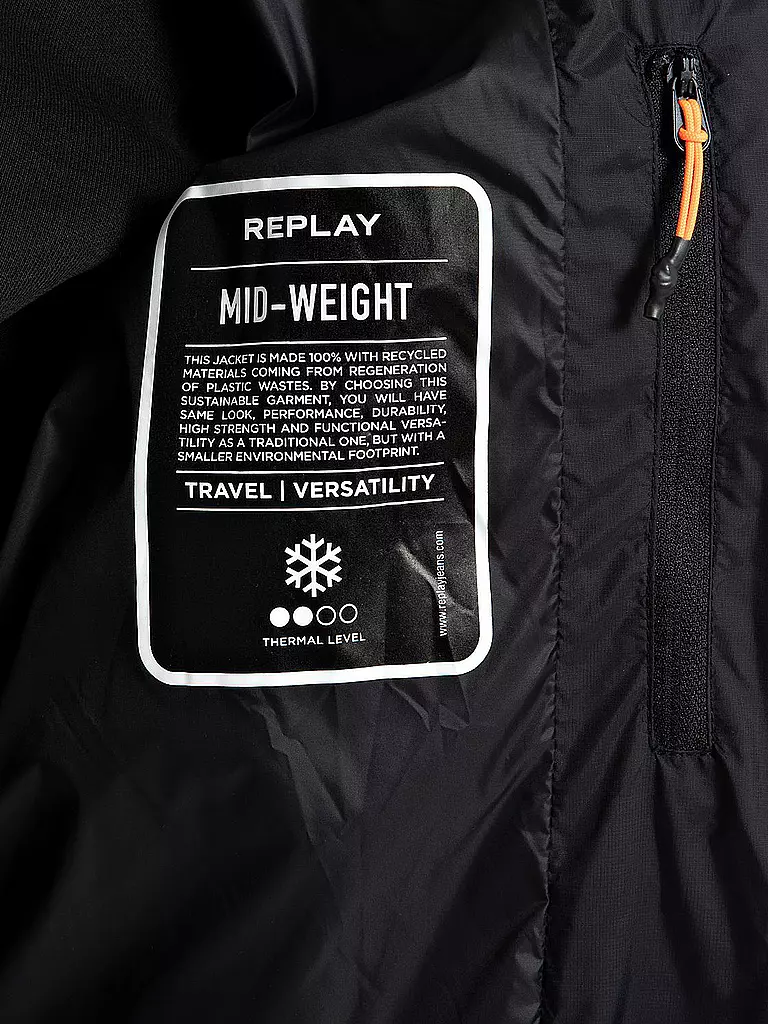 REPLAY | Leichtsteppjacke  | schwarz