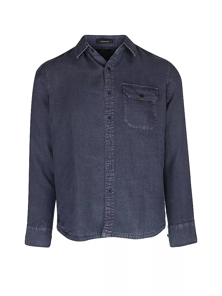 REPLAY | Leinenhemd Regular Fit  | blau