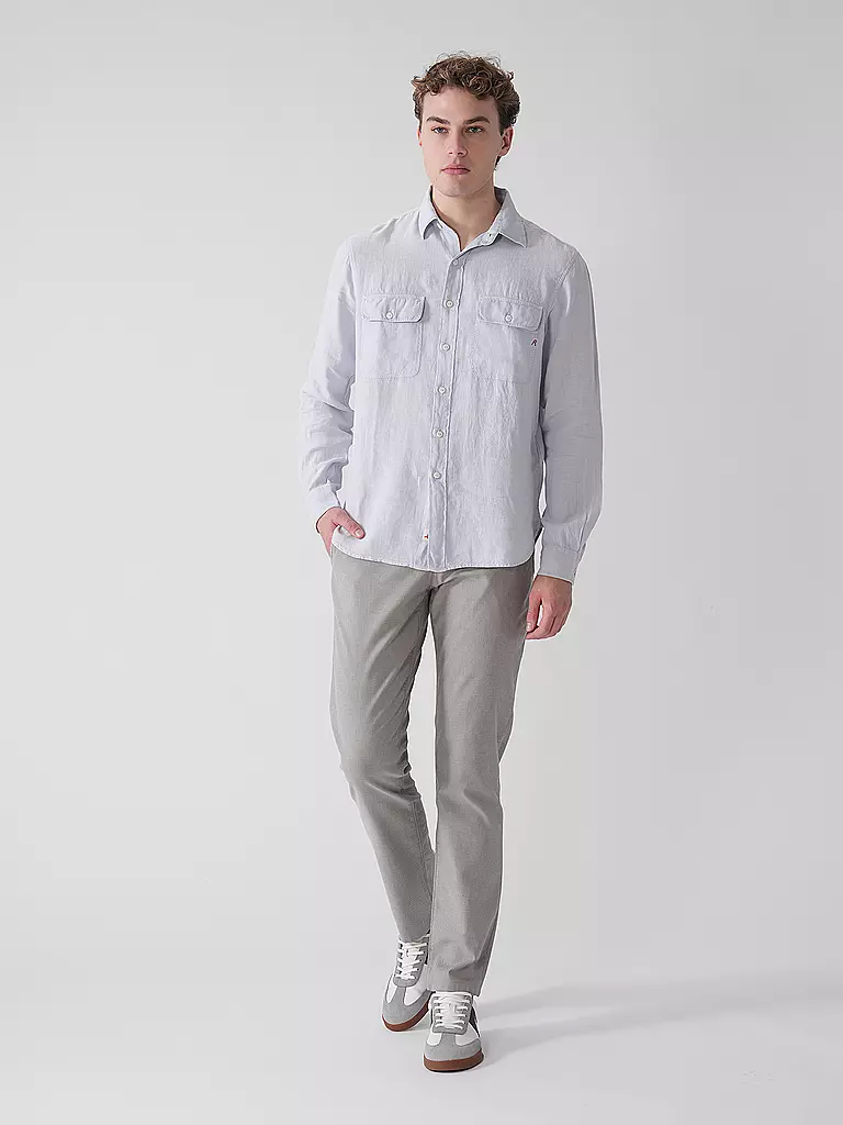 REPLAY | Leinenhemd Regular Fit  | hellblau