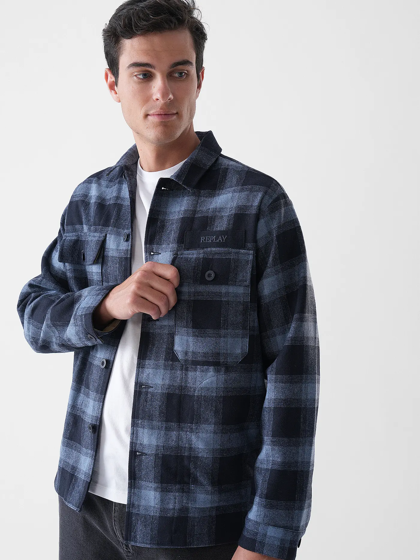 REPLAY | Overshirt  | blau