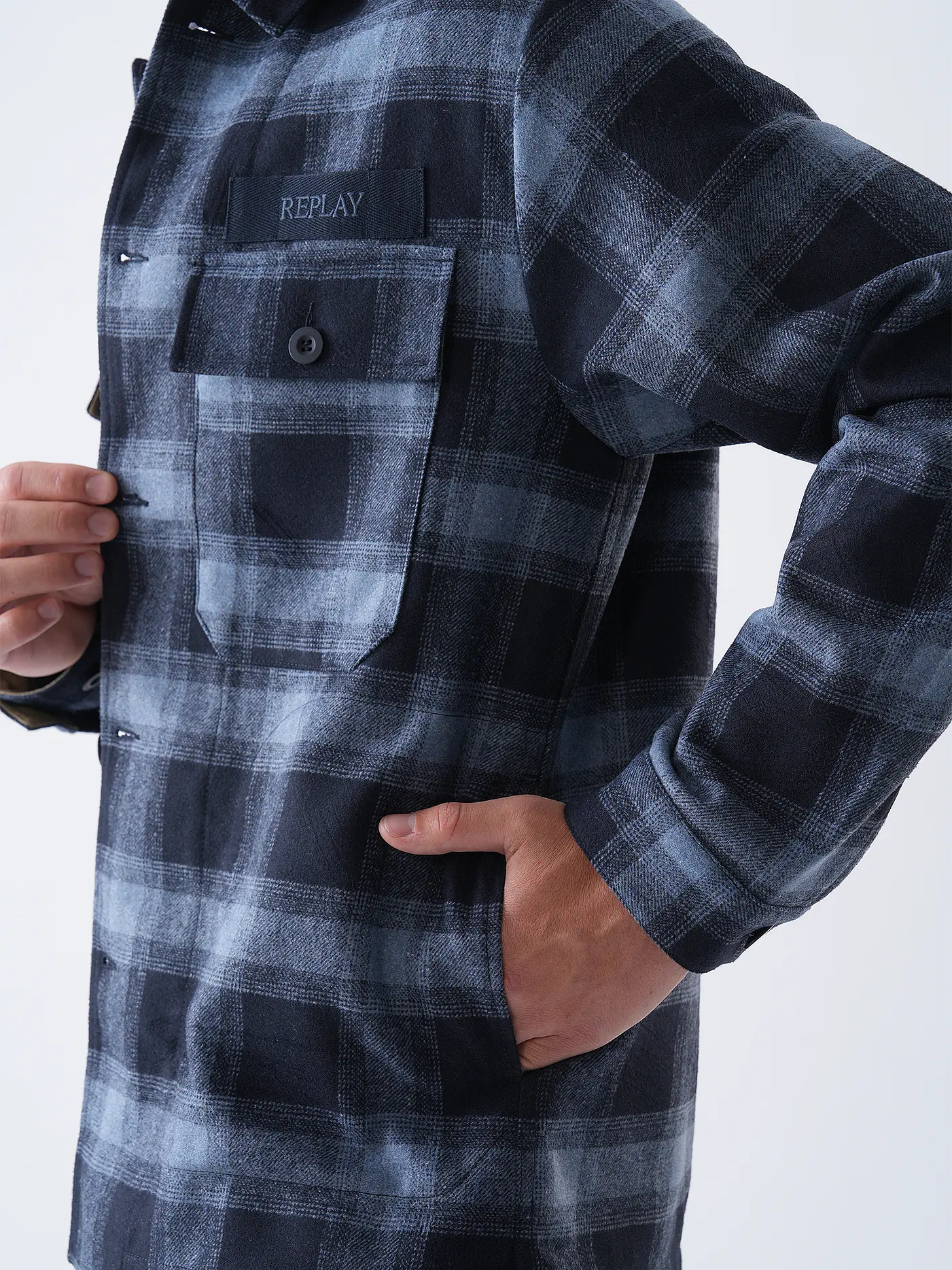 REPLAY | Overshirt  | blau