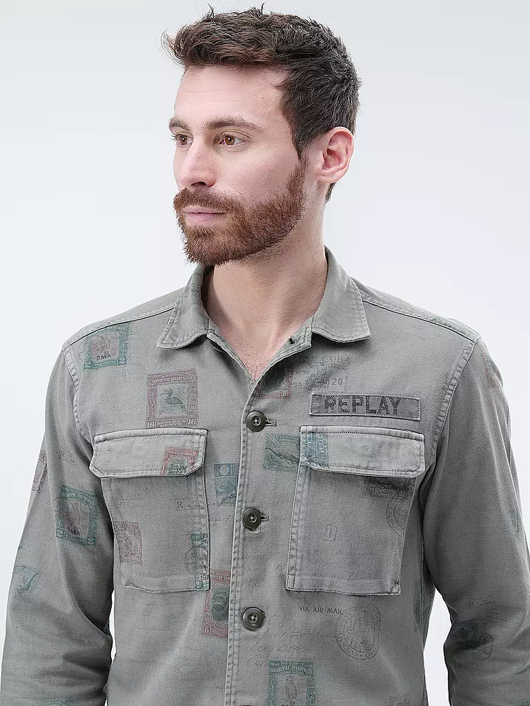 REPLAY | Overshirt | grau